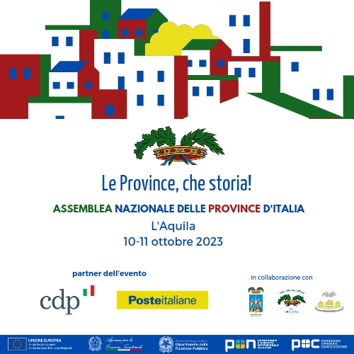 Immagine di promozione dell'assemblea nazionale delle Province d'Italia - l'Aquila 10-11 ottobre
